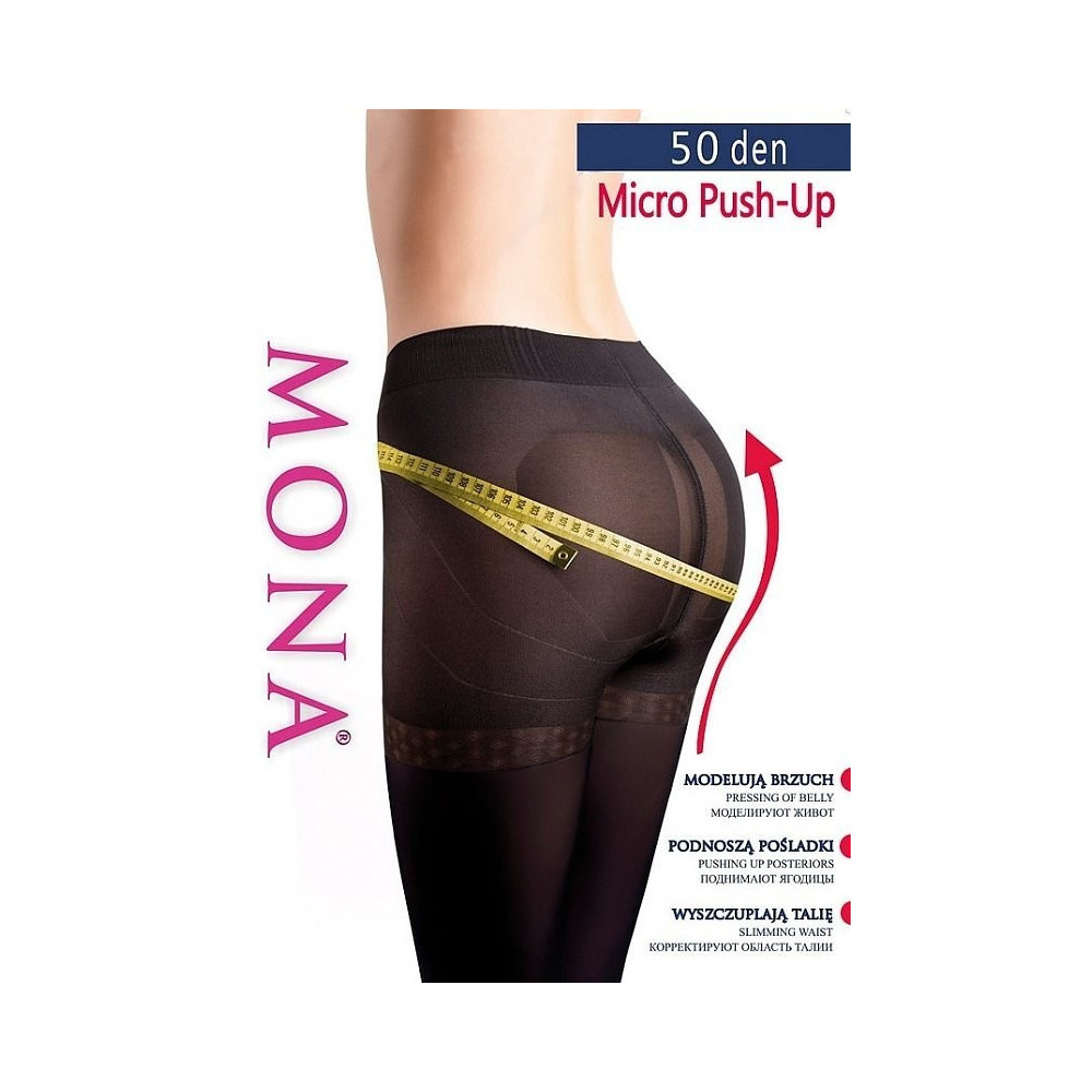 Mona Micro push-up 50den Rozm.5 Rajstopy modelujące