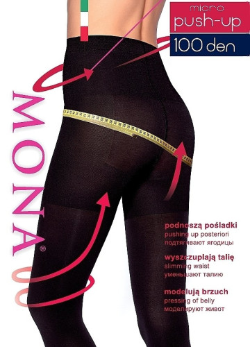 Mona Micro push-up 100den Rozm.2 Rajstopy modelujące