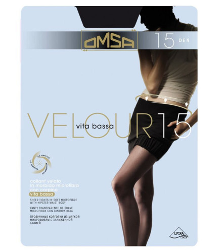 Omsa Velour 15 Rozm.4 rajstopy microfibra