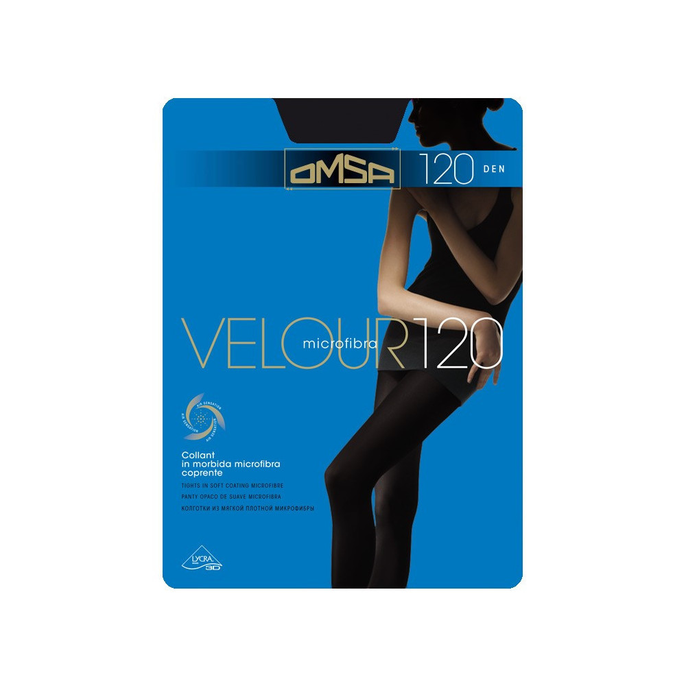 Omsa Velour 120 den Rozm.3 Rajstopy z microfibry